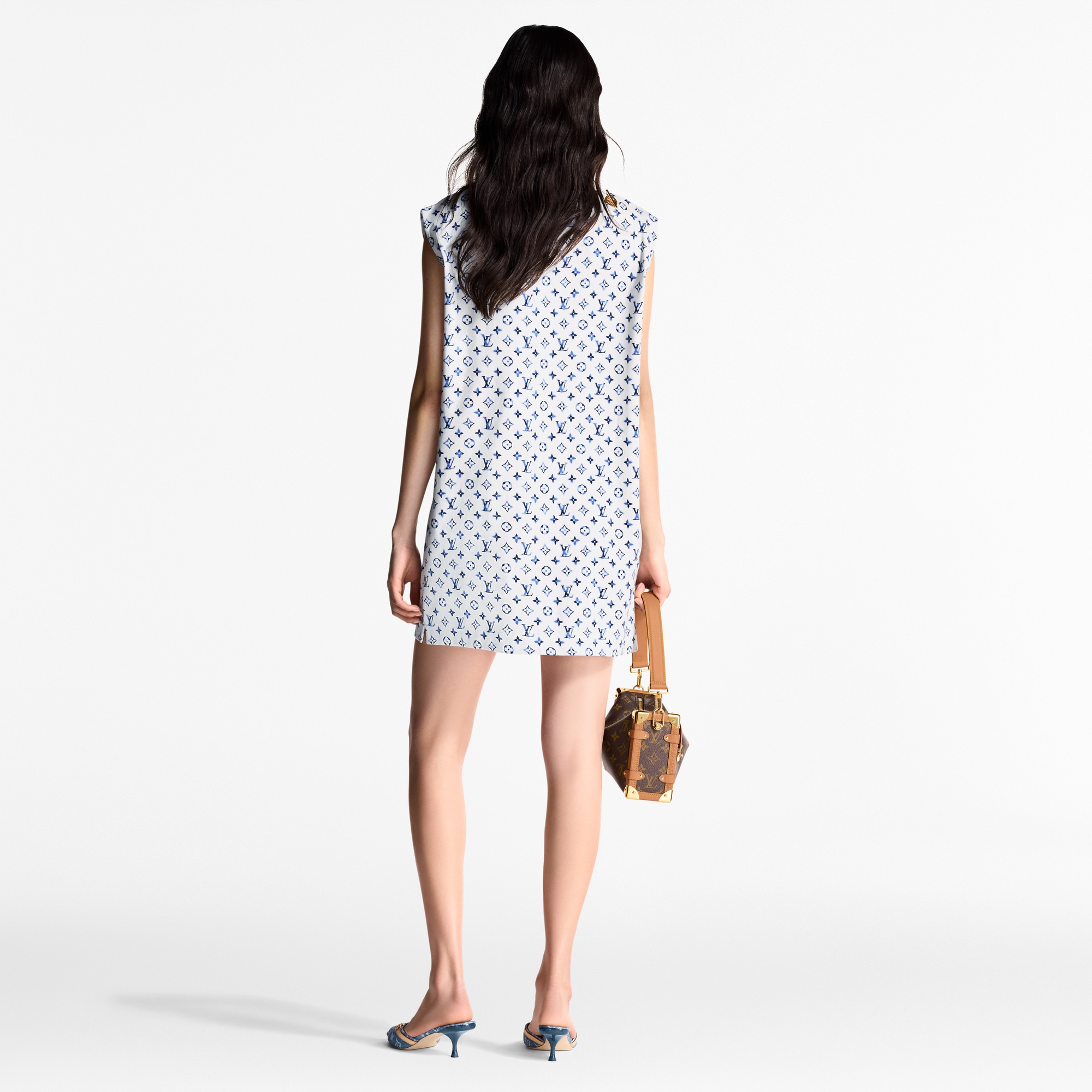 Vestido Aquarelle Monogram con ojales  Mujer Prêt-à-Porter Vestidos | LOUIS VUITTON (Zoom de producto)