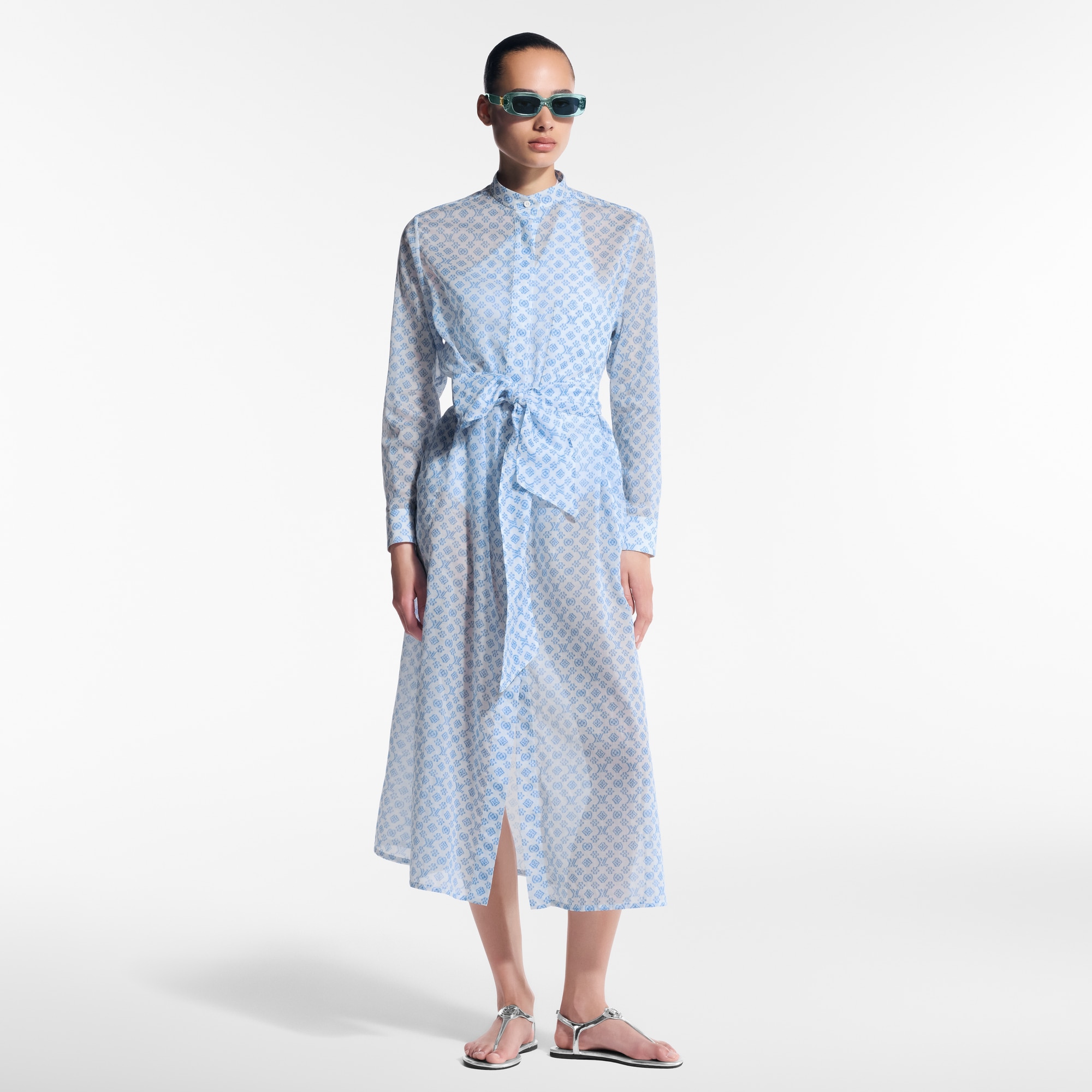 Vestido camisero 3D Monogram  Mujer Prêt-à-Porter Vestidos | LOUIS VUITTON (Zoom de producto)