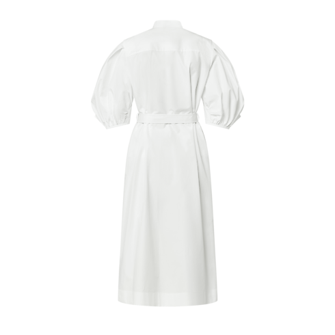 Vestido camisero con manga farol Mujer Prêt-à-Porter Vestidos | LOUIS VUITTON (Zoom de producto)