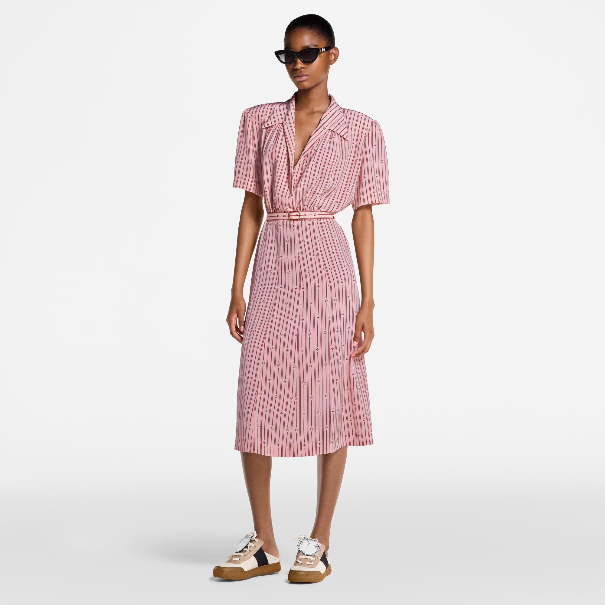 Vestido camisero de rayas Neverfull  Mujer Prêt-à-Porter Vestidos | LOUIS VUITTON (Zoom de producto)