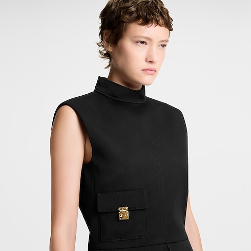 Vestido con bolsillo S-Lock Mujer Prêt-à-Porter Vestidos | LOUIS VUITTON (Zoom de producto)
