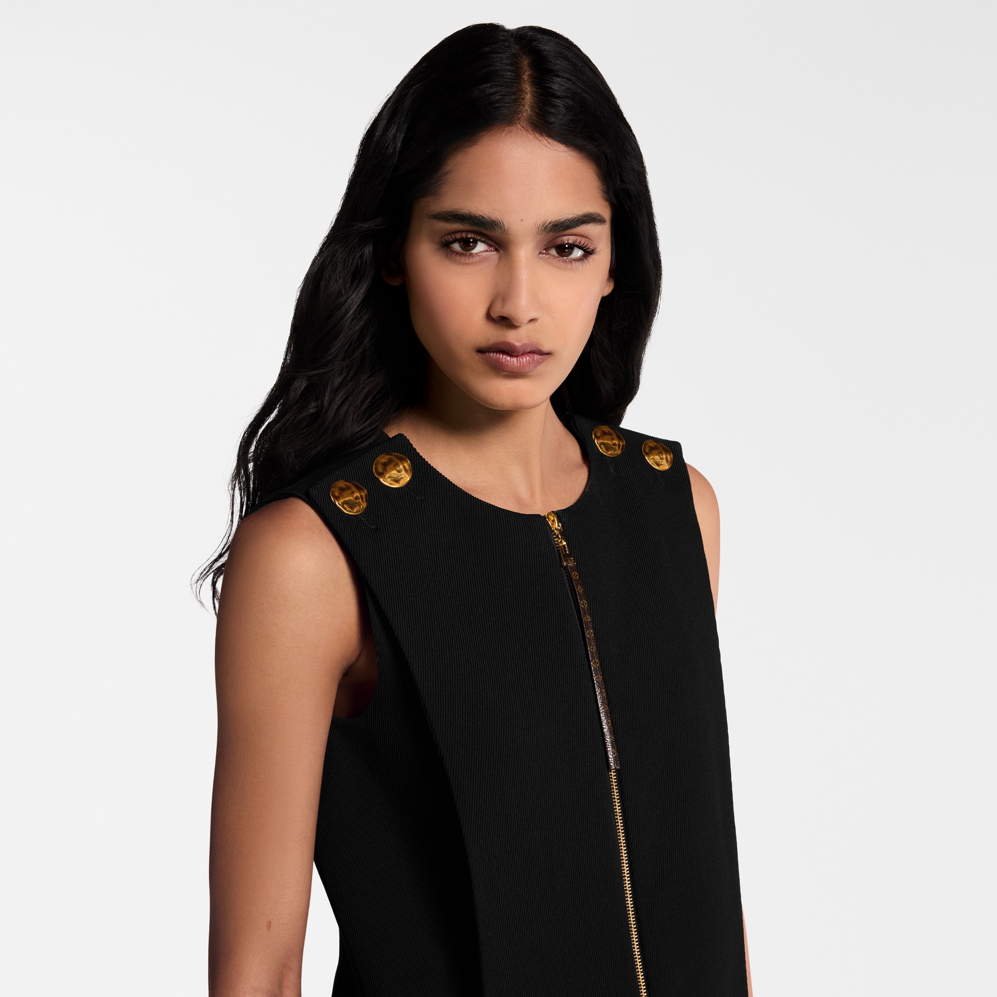 Vestido con botones  Mujer Prêt-à-Porter Vestidos | LOUIS VUITTON (Zoom de producto)