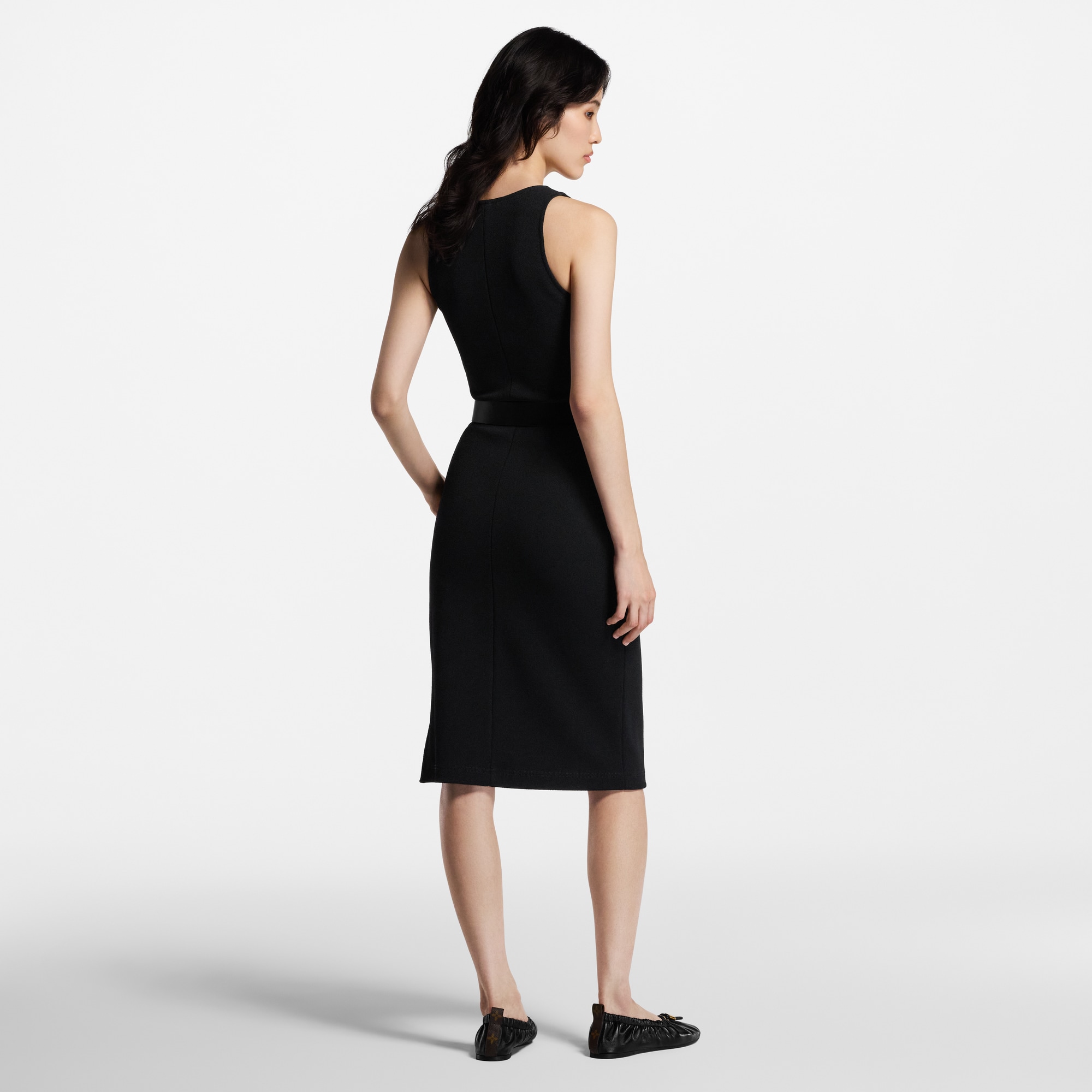 Vestido con cinturón y mosquetón  Mujer Prêt-à-Porter Vestidos | LOUIS VUITTON (Zoom de producto)