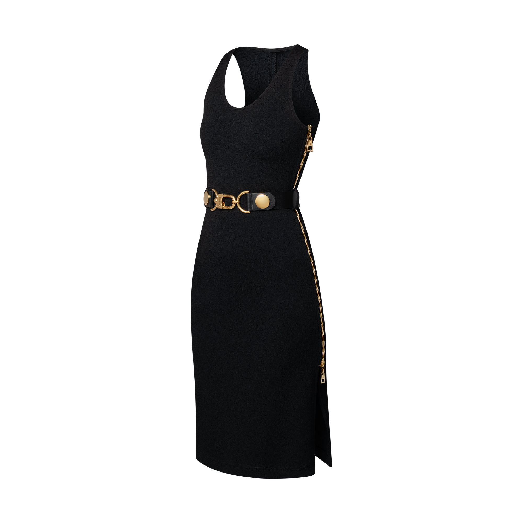Vestido con cinturón y mosquetón  Mujer Prêt-à-Porter Vestidos | LOUIS VUITTON (Zoom de producto)