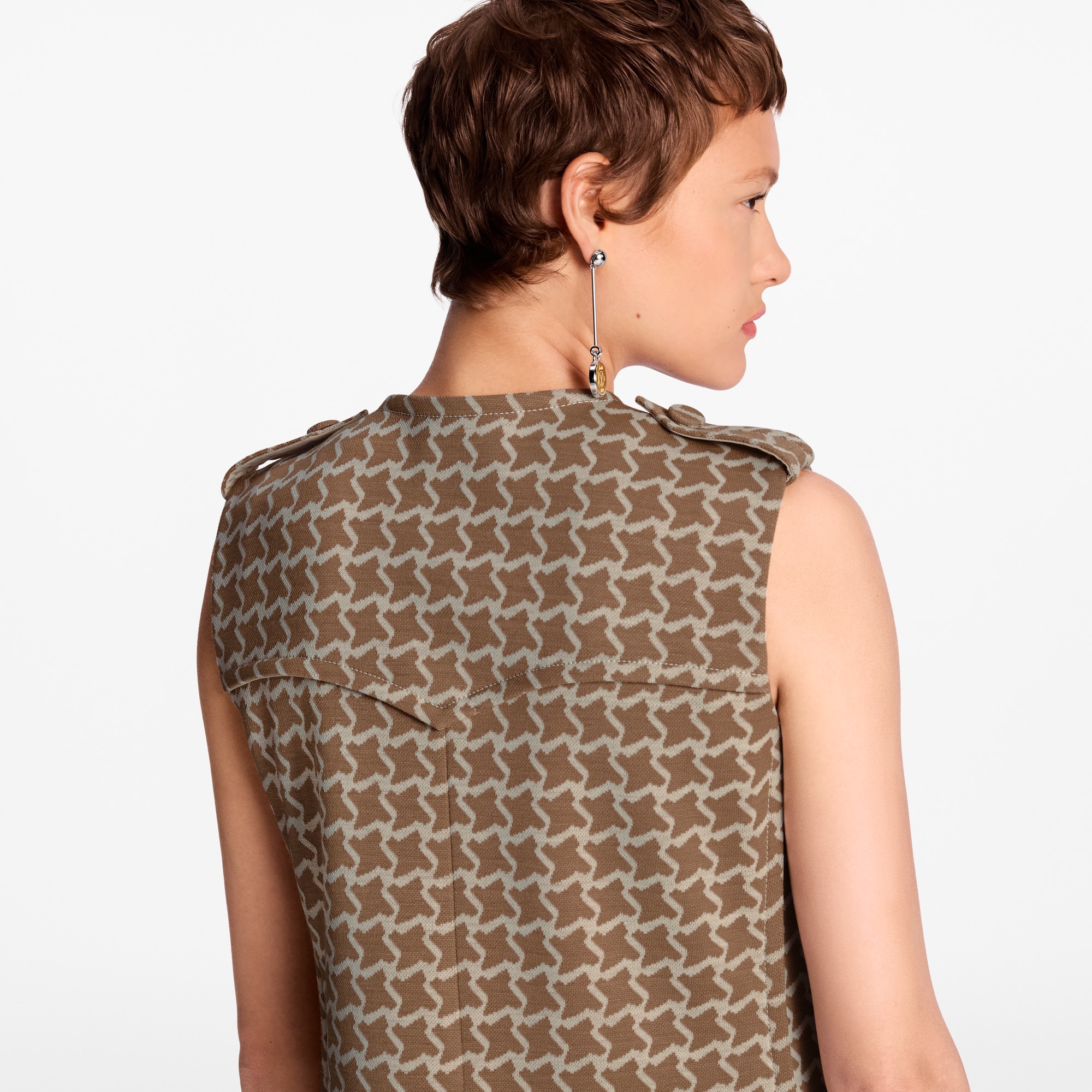 Vestido con cremallera en Jacquard  Mujer Prêt-à-Porter Vestidos | LOUIS VUITTON (Zoom de producto)