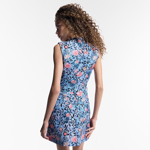 Vestido con cremallera y estampado floral Mujer Prêt-à-Porter Vestidos | LOUIS VUITTON (Zoom de producto)