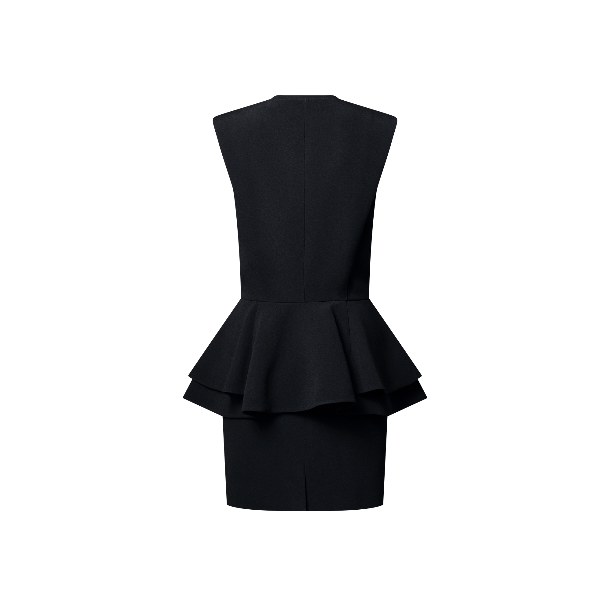 Vestido con peplum y cremallera  Mujer Prêt-à-Porter Vestidos | LOUIS VUITTON (Zoom de producto)