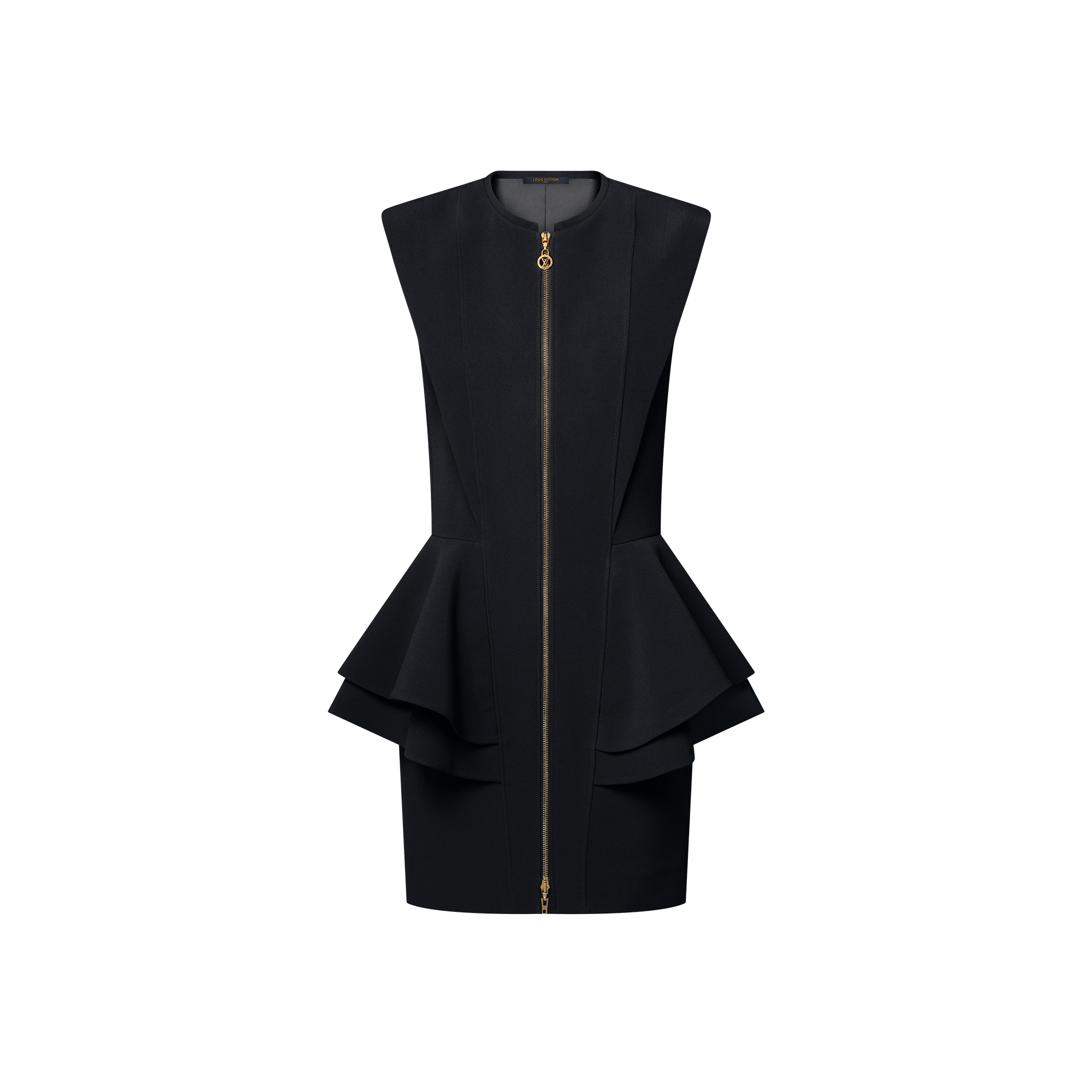 Vestido con peplum y cremallera  Mujer Prêt-à-Porter Vestidos | LOUIS VUITTON (Zoom de producto)