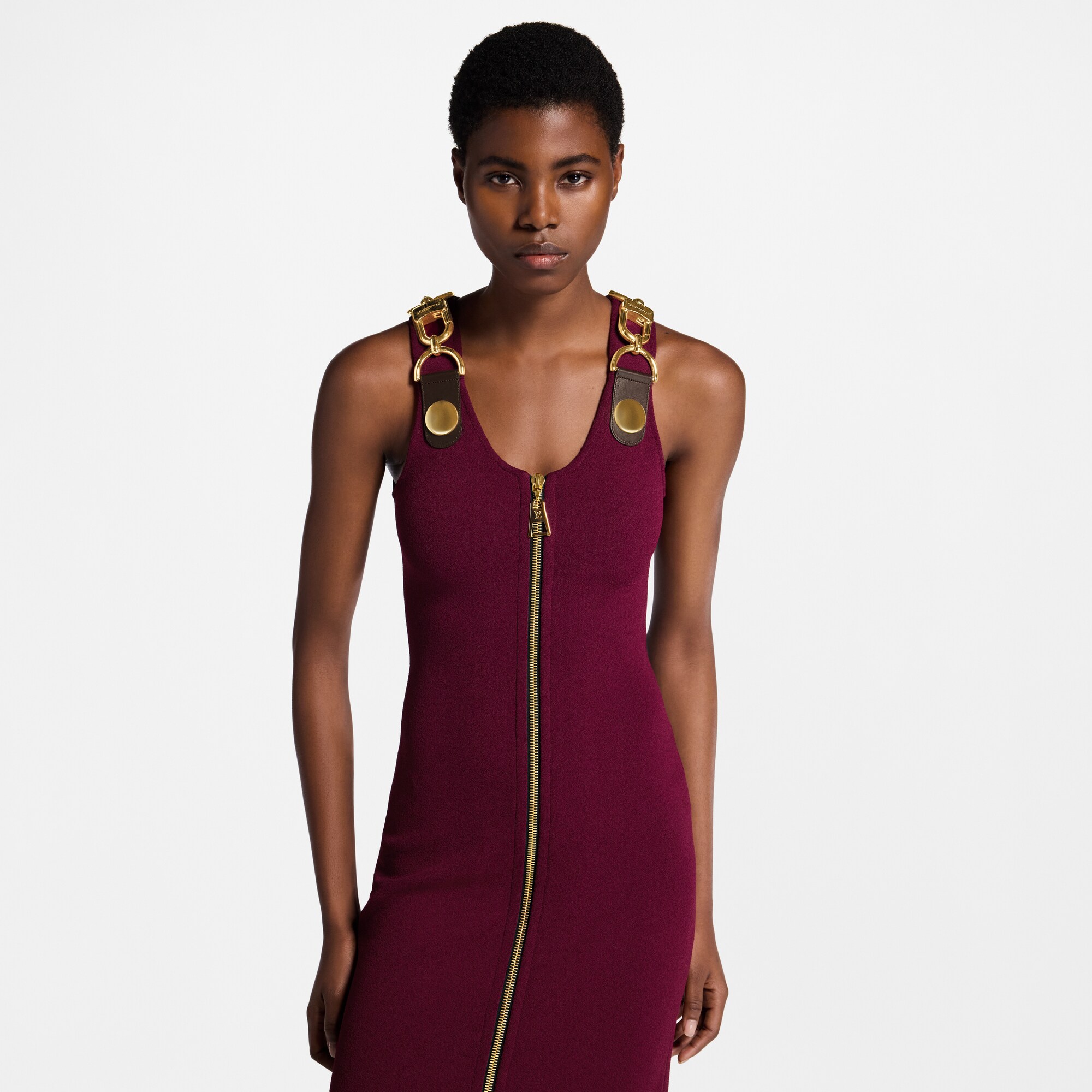 Vestido con tirantes con mosquetón  Mujer Prêt-à-Porter Vestidos | LOUIS VUITTON (Zoom de producto)