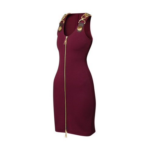 Vestido con tirantes con mosquetón Mujer Prêt-à-Porter Vestidos | LOUIS VUITTON (Zoom de producto)