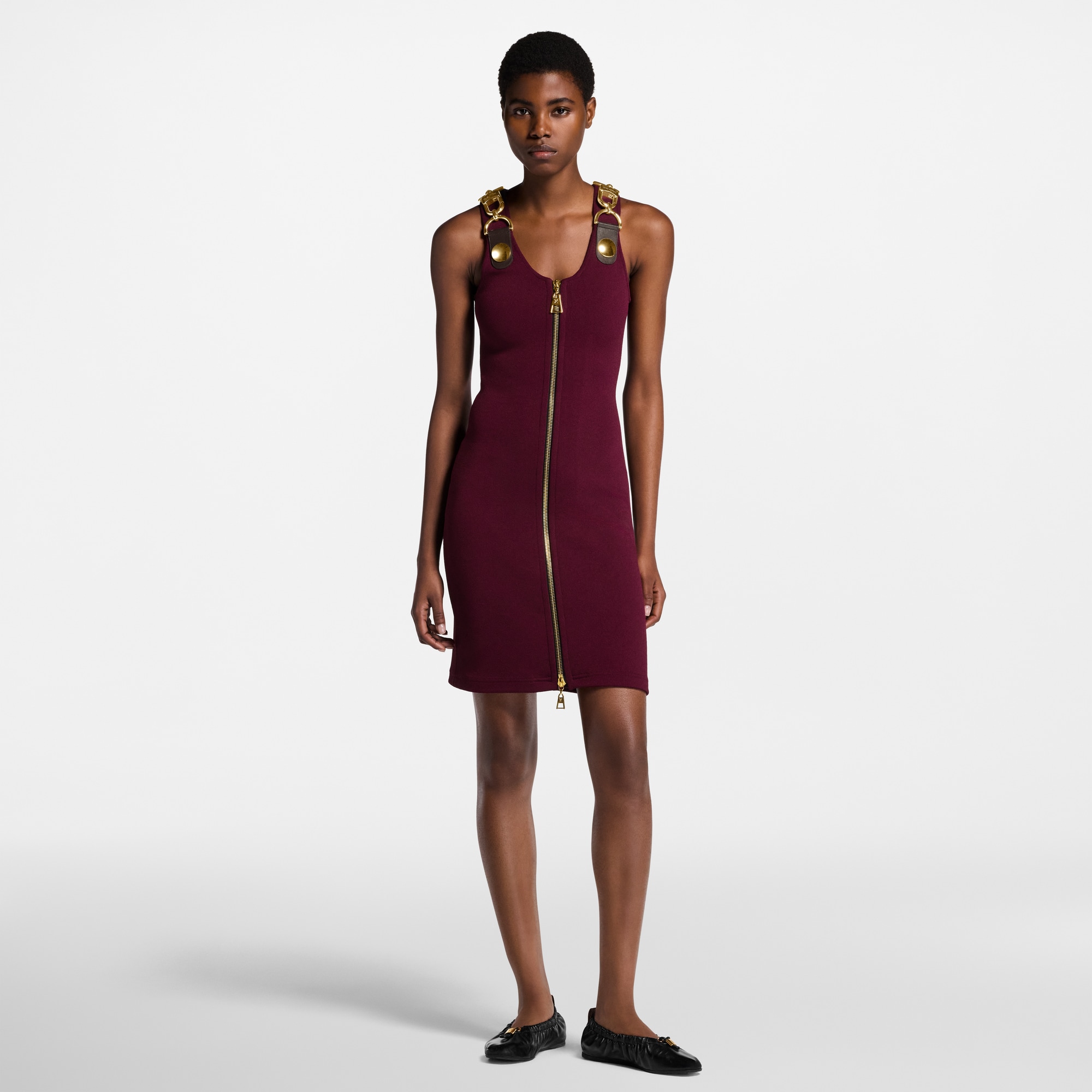 Vestido con tirantes con mosquetón  Mujer Prêt-à-Porter Vestidos | LOUIS VUITTON (Zoom de producto)