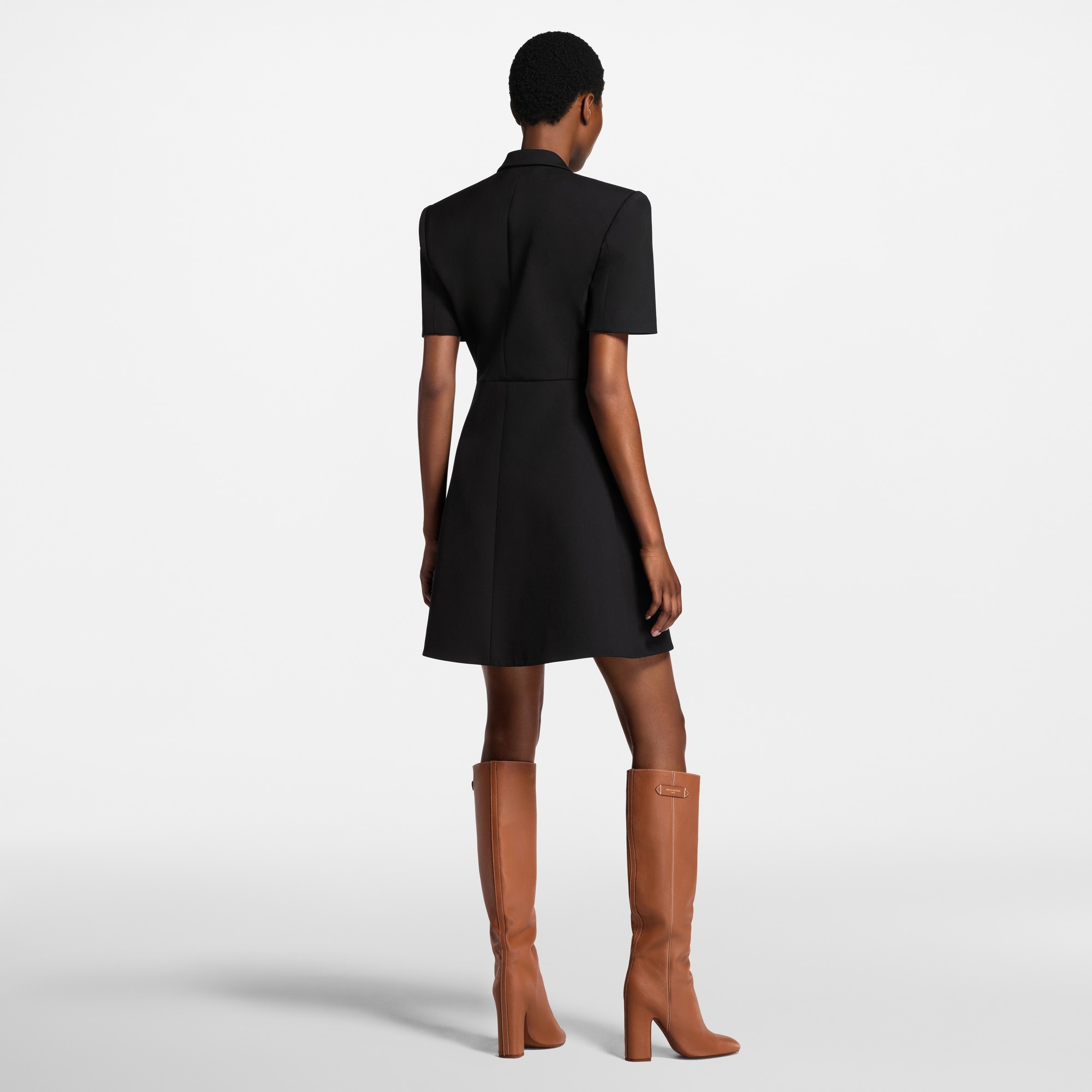 Vestido cruzado de manga corta  Mujer Prêt-à-Porter Vestidos | LOUIS VUITTON (Zoom de producto)