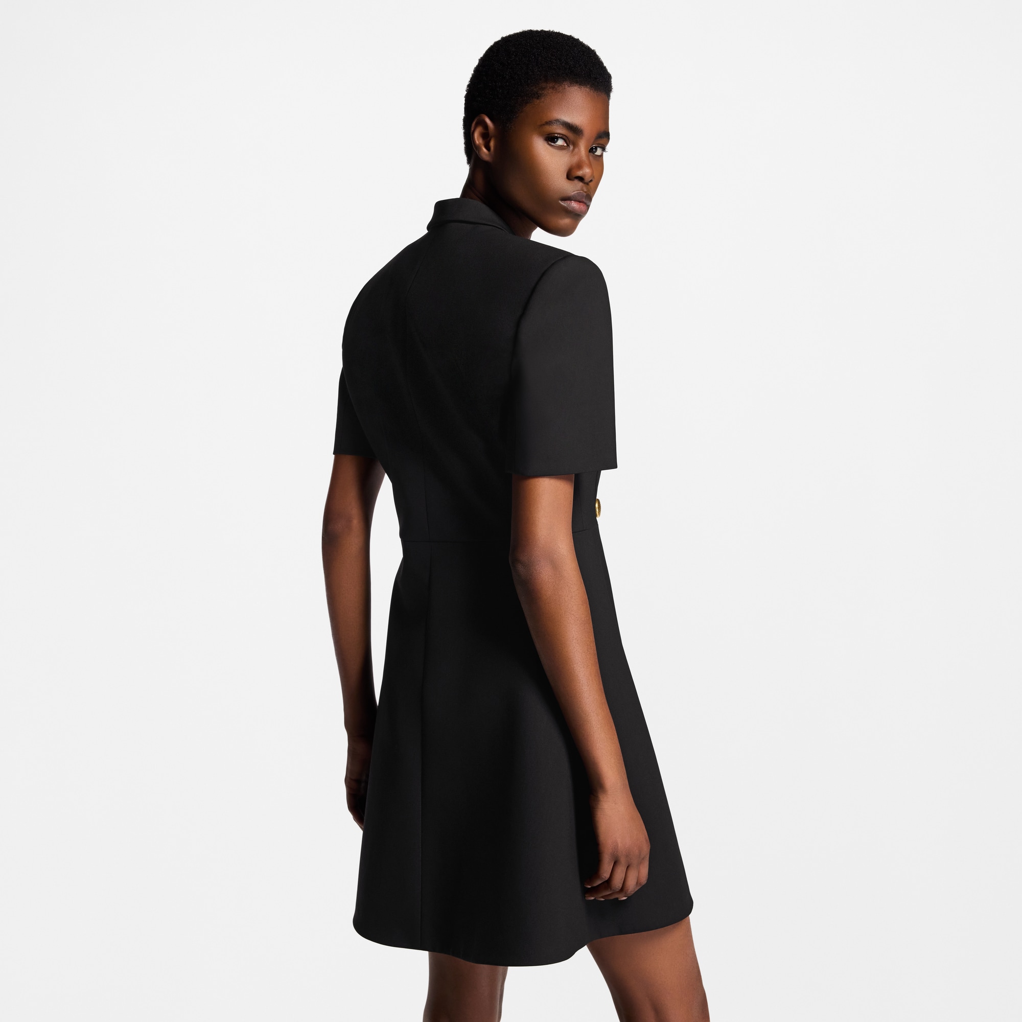 Vestido cruzado de manga corta  Mujer Prêt-à-Porter Vestidos | LOUIS VUITTON (Zoom de producto)