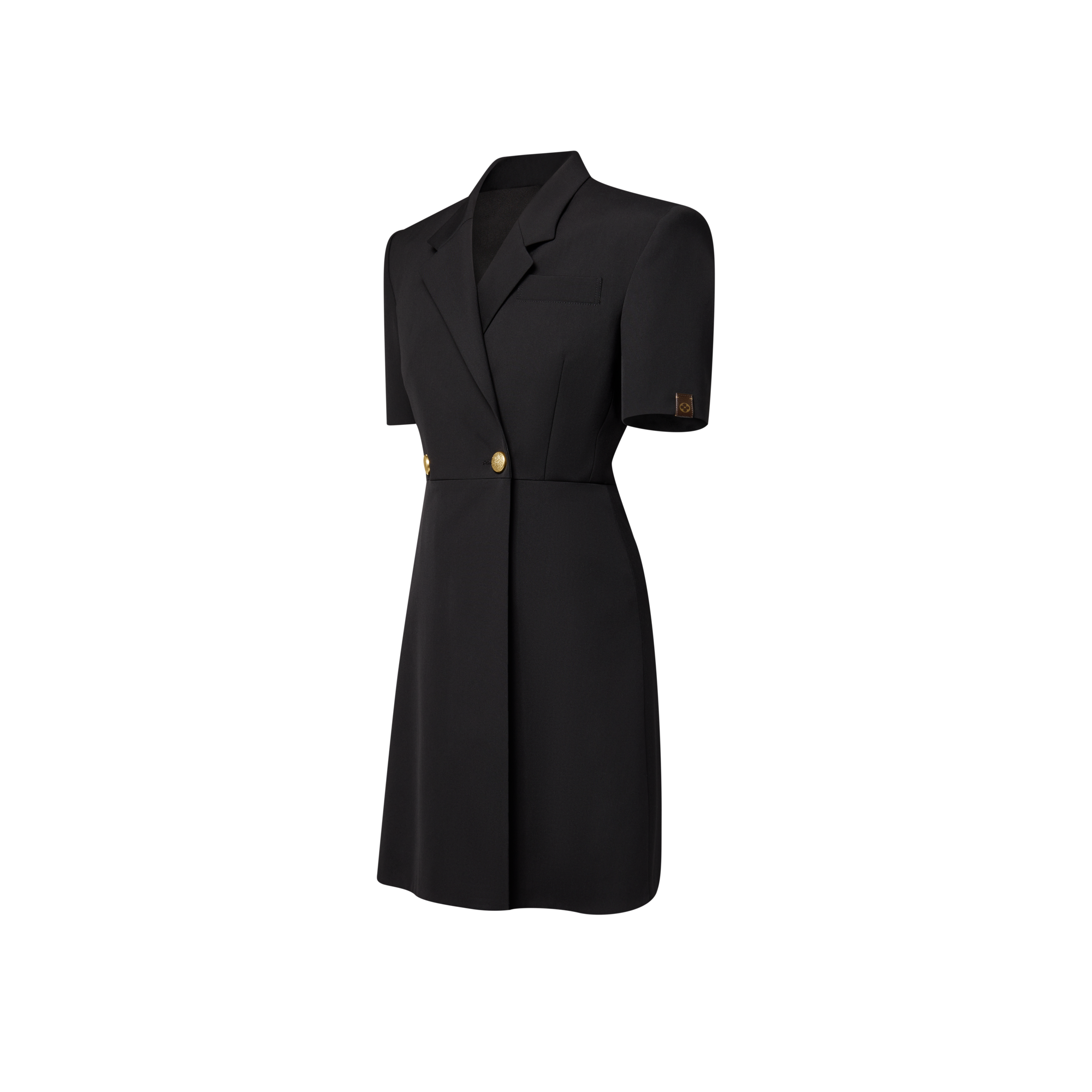 Vestido cruzado de manga corta  Mujer Prêt-à-Porter Vestidos | LOUIS VUITTON (Zoom de producto)