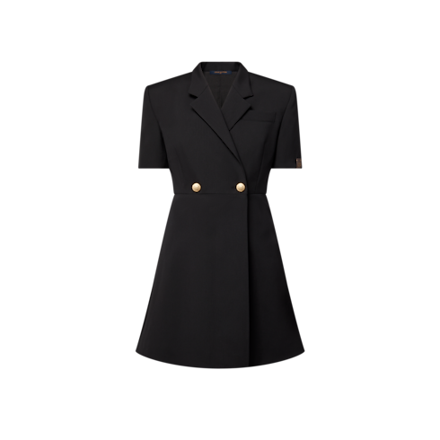 Vestido cruzado de manga corta Mujer Prêt-à-Porter Vestidos | LOUIS VUITTON (Zoom de producto)