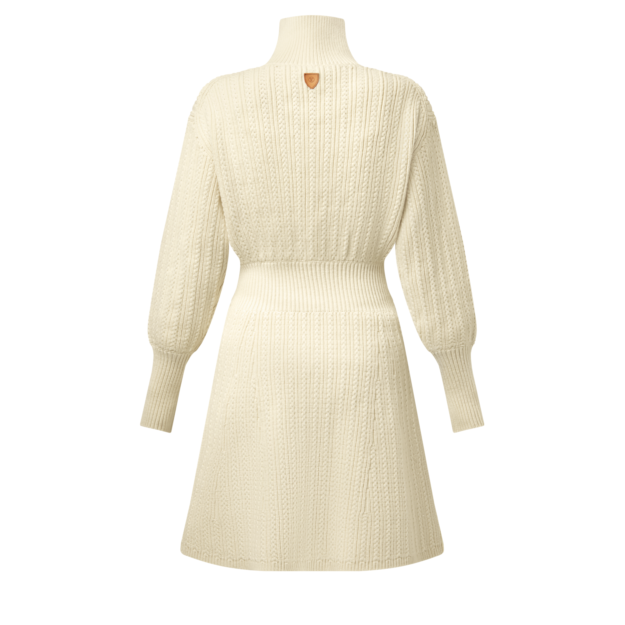 Vestido de manga larga en punto acanalado  Mujer Prêt-à-Porter Vestidos | LOUIS VUITTON (Zoom de producto)