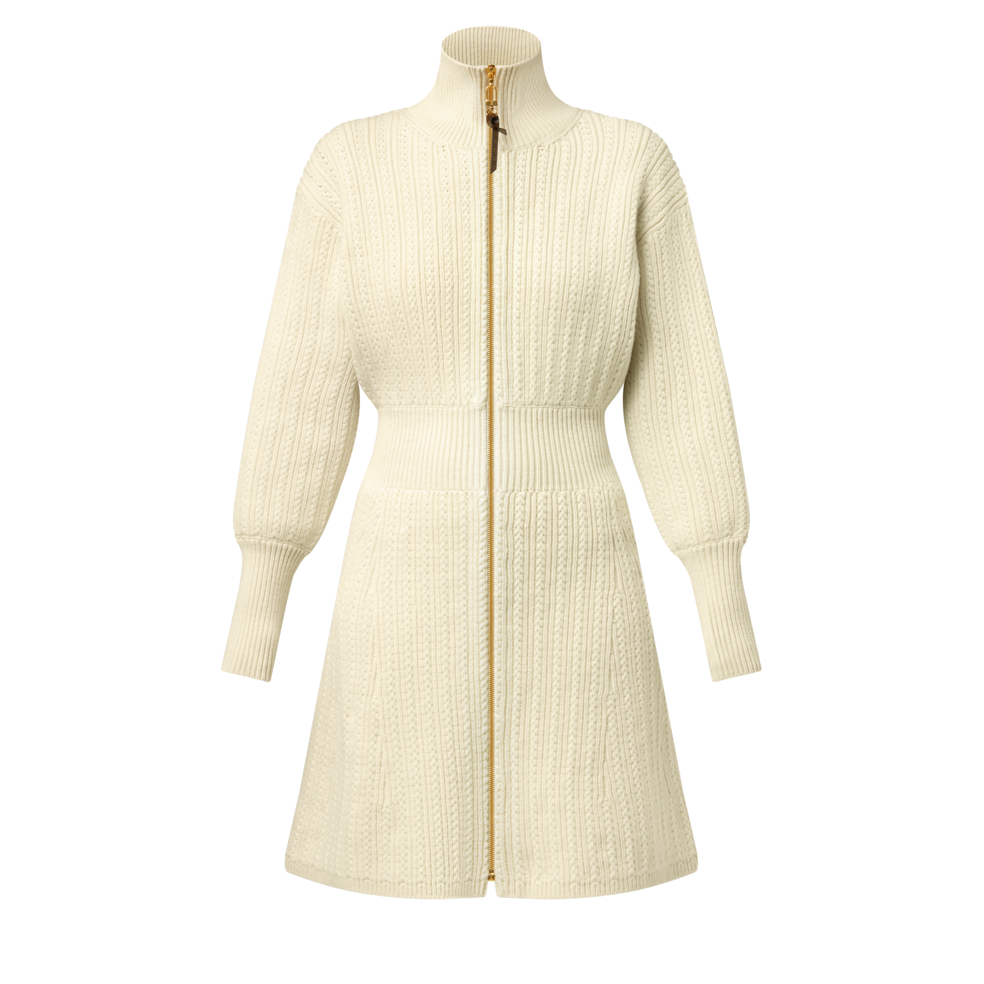 Vestido de manga larga en punto acanalado  Mujer Prêt-à-Porter Vestidos | LOUIS VUITTON (Zoom de producto)