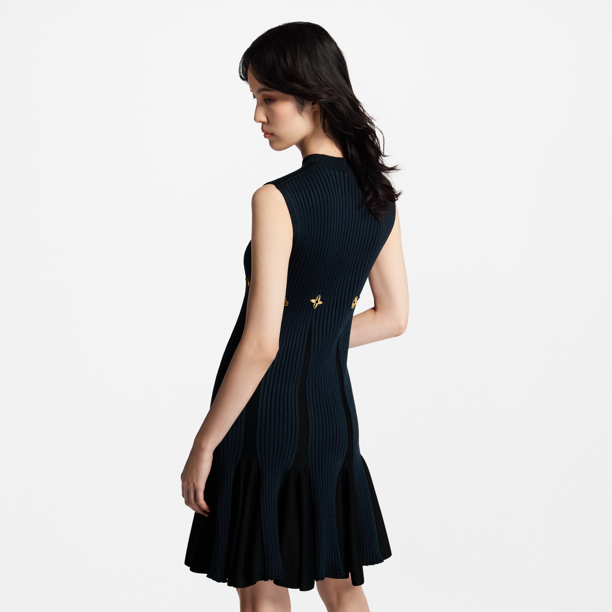 Vestido de punto con detalle distintivo  Mujer Prêt-à-Porter Vestidos | LOUIS VUITTON (Zoom de producto)