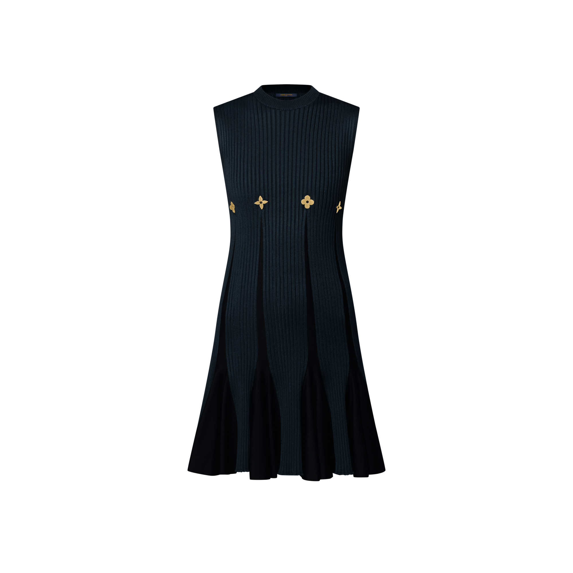 Vestido de punto con detalle distintivo  Mujer Prêt-à-Porter Vestidos | LOUIS VUITTON (Zoom de producto)