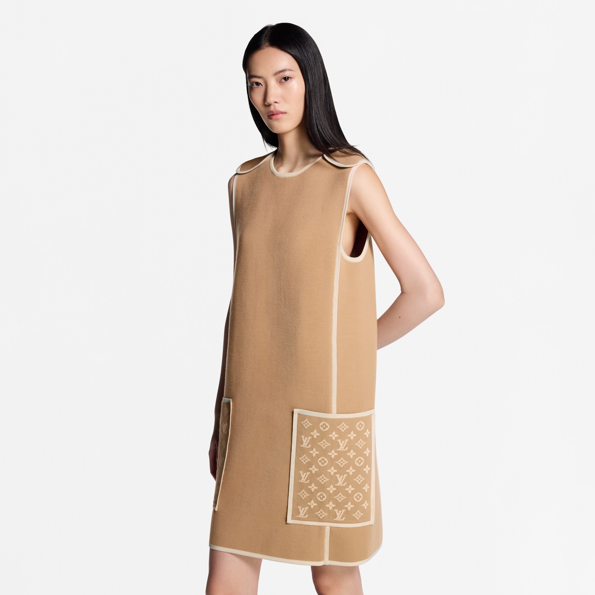 Vestido de punto con detalles Monogram  Mujer Prêt-à-Porter Vestidos | LOUIS VUITTON (Zoom de producto)