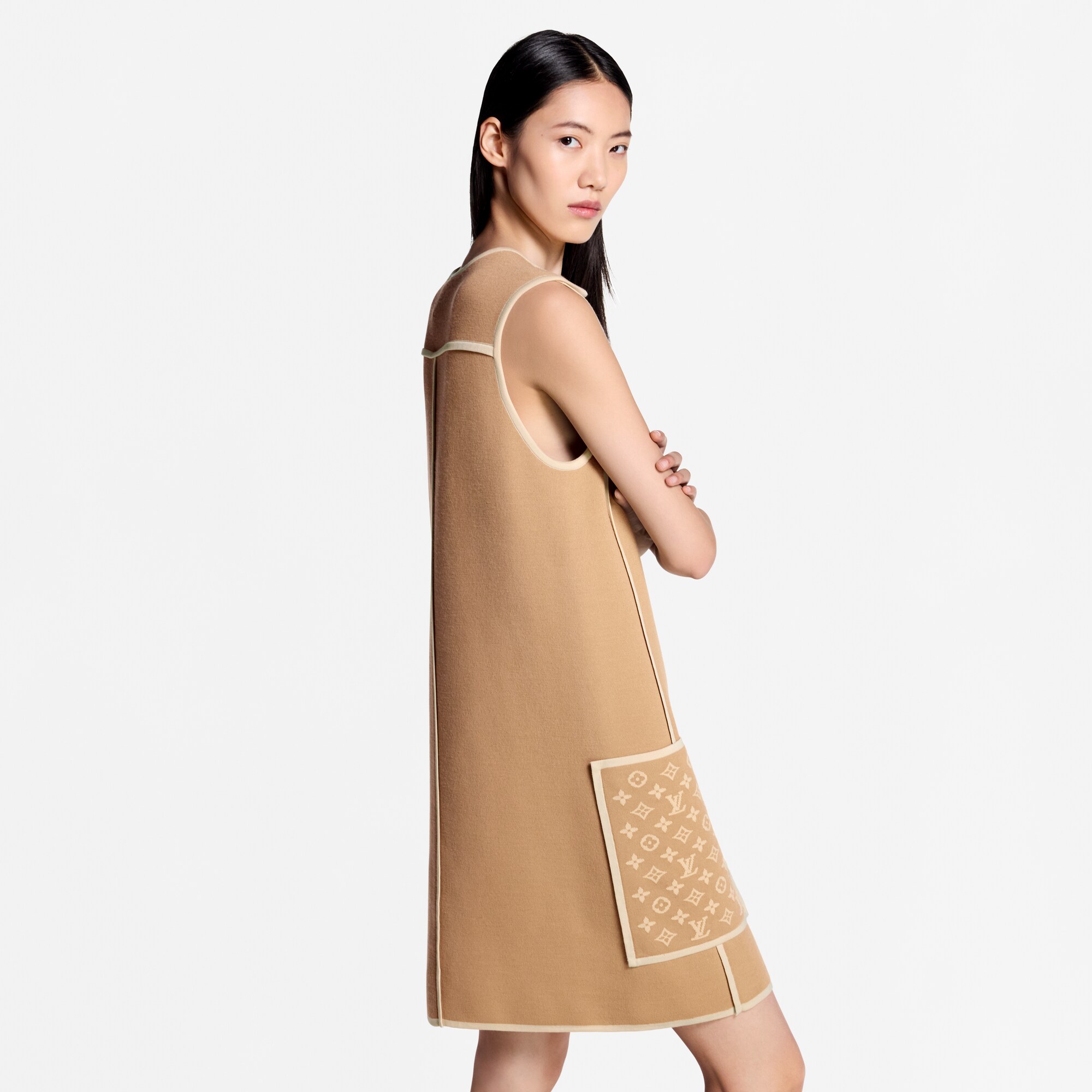 Vestido de punto con detalles Monogram  Mujer Prêt-à-Porter Vestidos | LOUIS VUITTON (Zoom de producto)