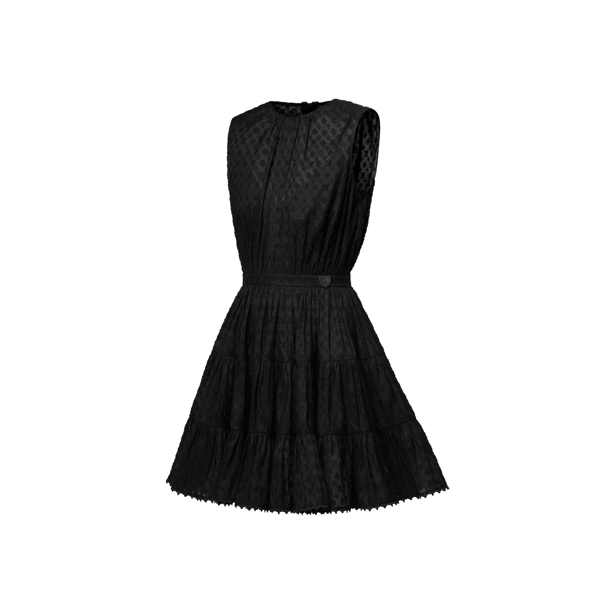 Vestido escalonado Monogram en fil coupé  Mujer Prêt-à-Porter Vestidos | LOUIS VUITTON (Zoom de producto)