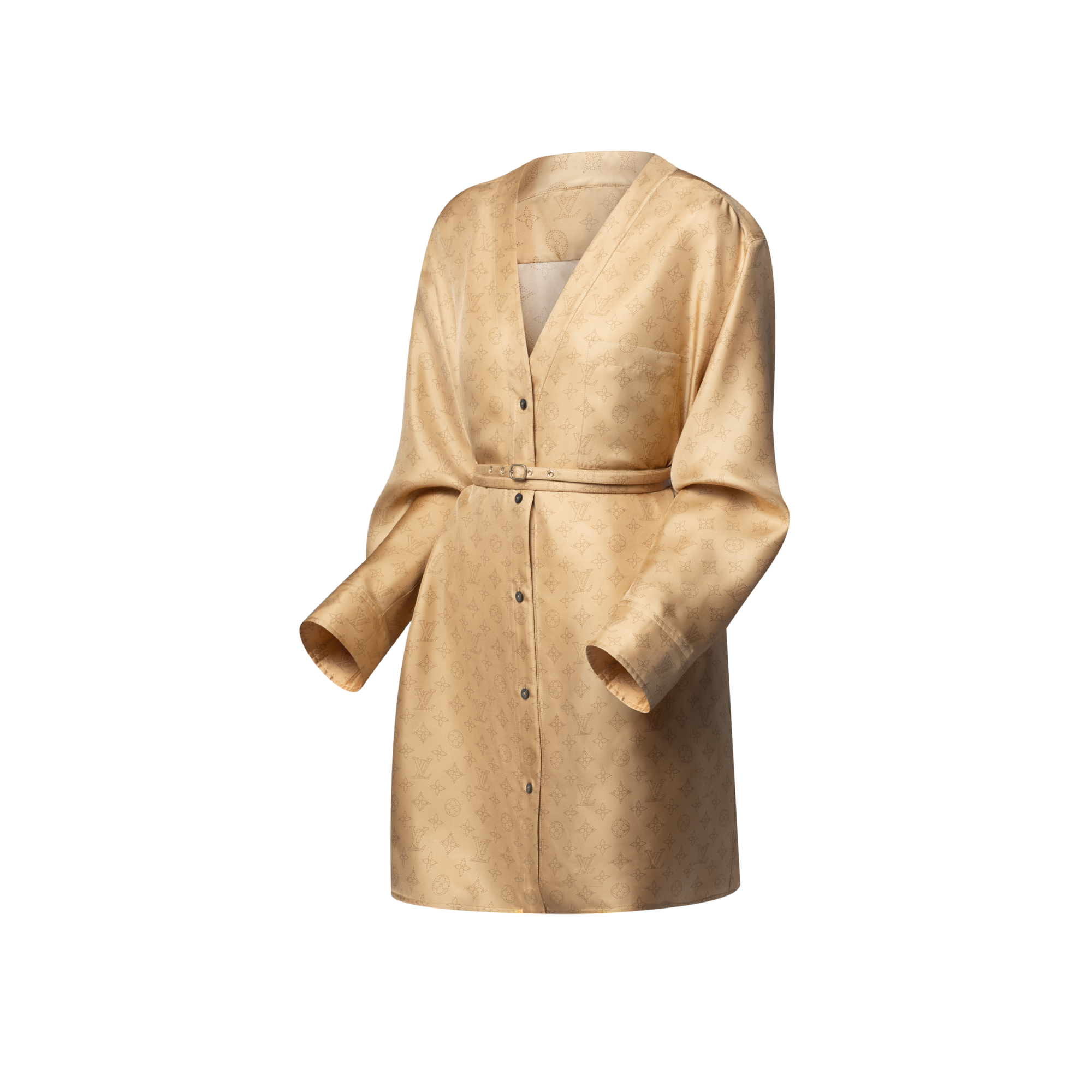 Vestido Mahina Monogram con botones  Mujer Prêt-à-Porter Vestidos | LOUIS VUITTON (Zoom de producto)