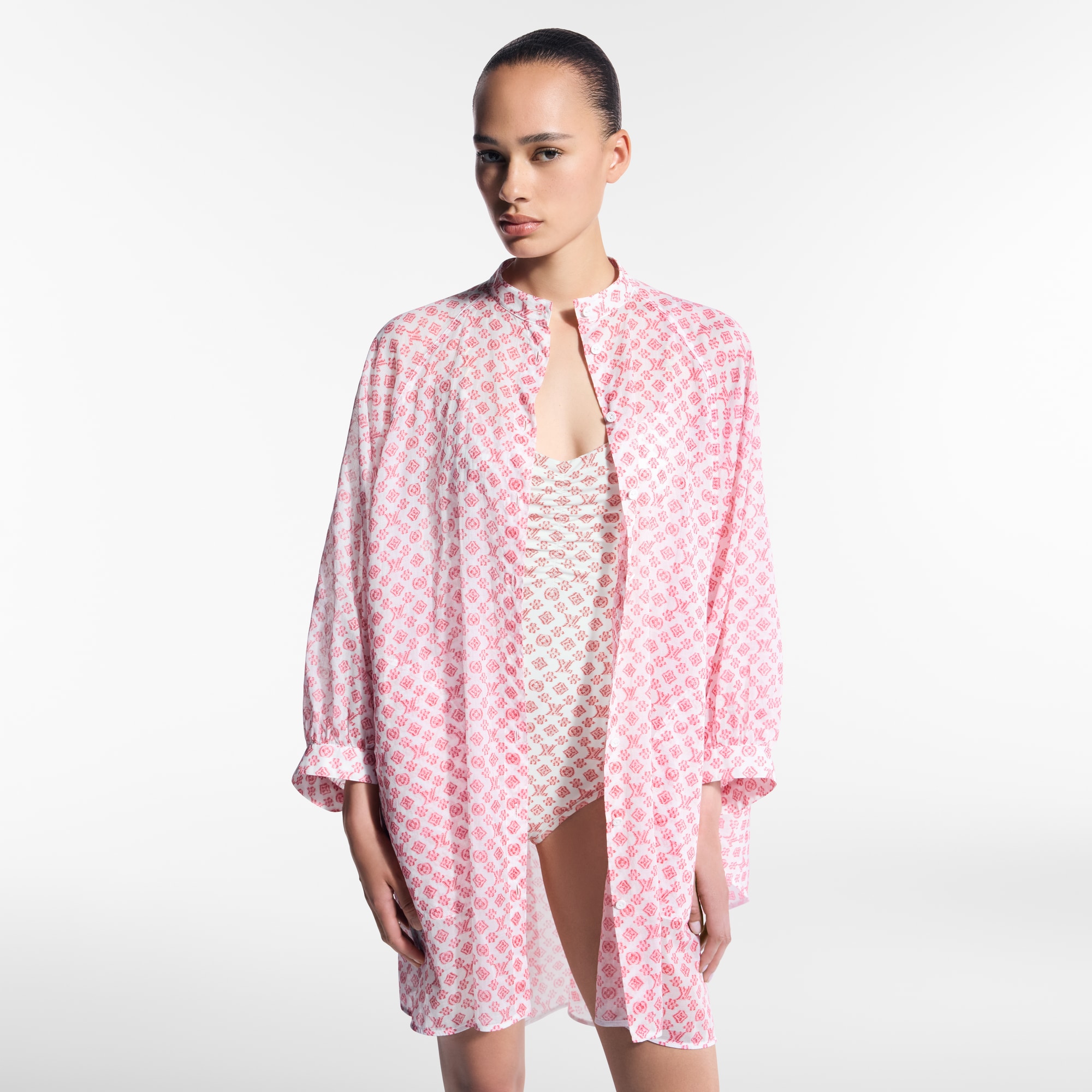 Vestido Monogram con manga murciélago  Mujer Prêt-à-Porter Vestidos | LOUIS VUITTON (Zoom de producto)