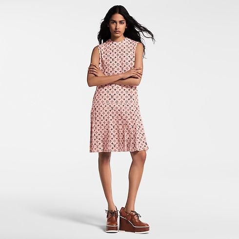Vestido Monogram plisado Mujer Prêt-à-Porter Vestidos | LOUIS VUITTON (Zoom de producto)