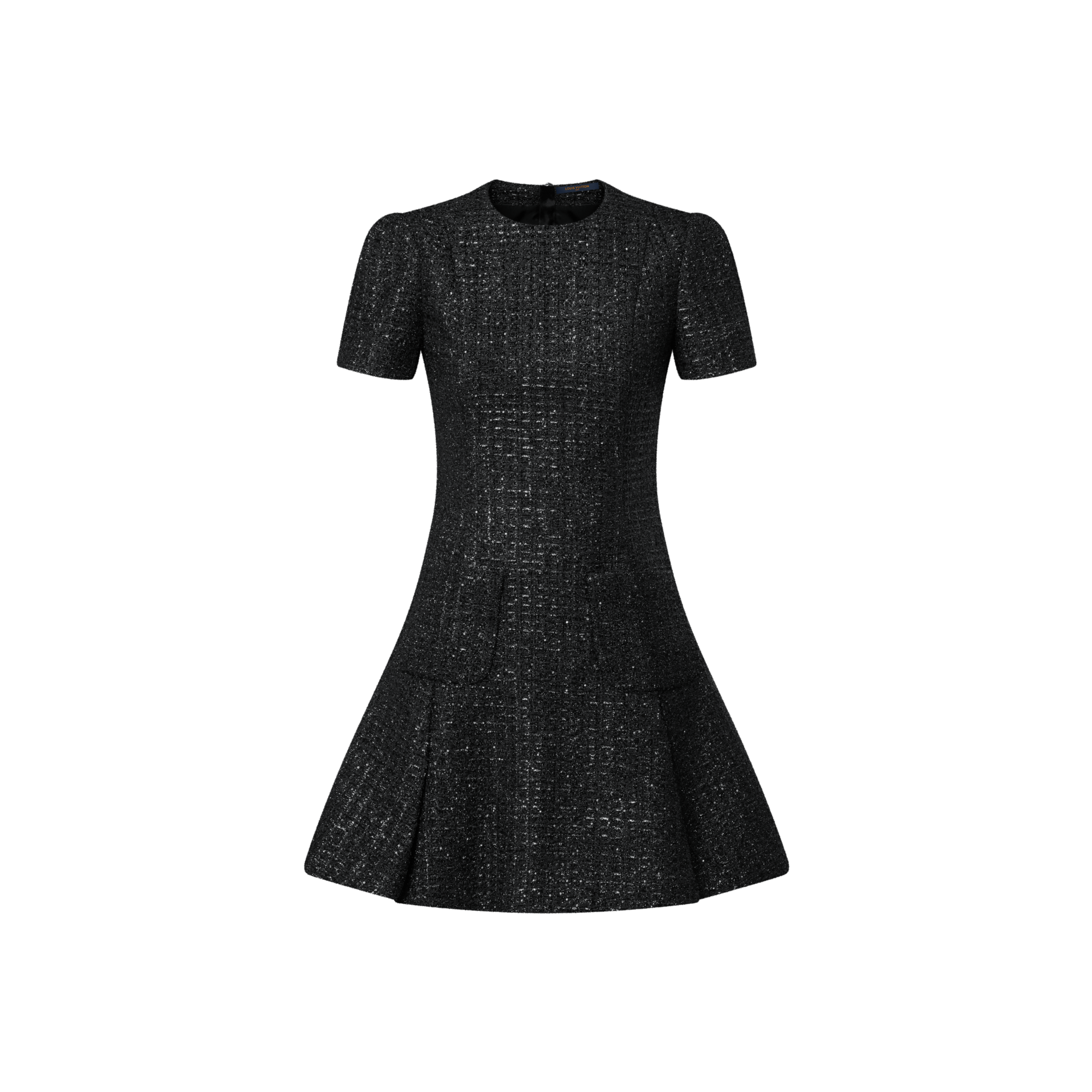 Vestido plisado en tweed de lúrex  Mujer Prêt-à-Porter Vestidos | LOUIS VUITTON (Zoom de producto)