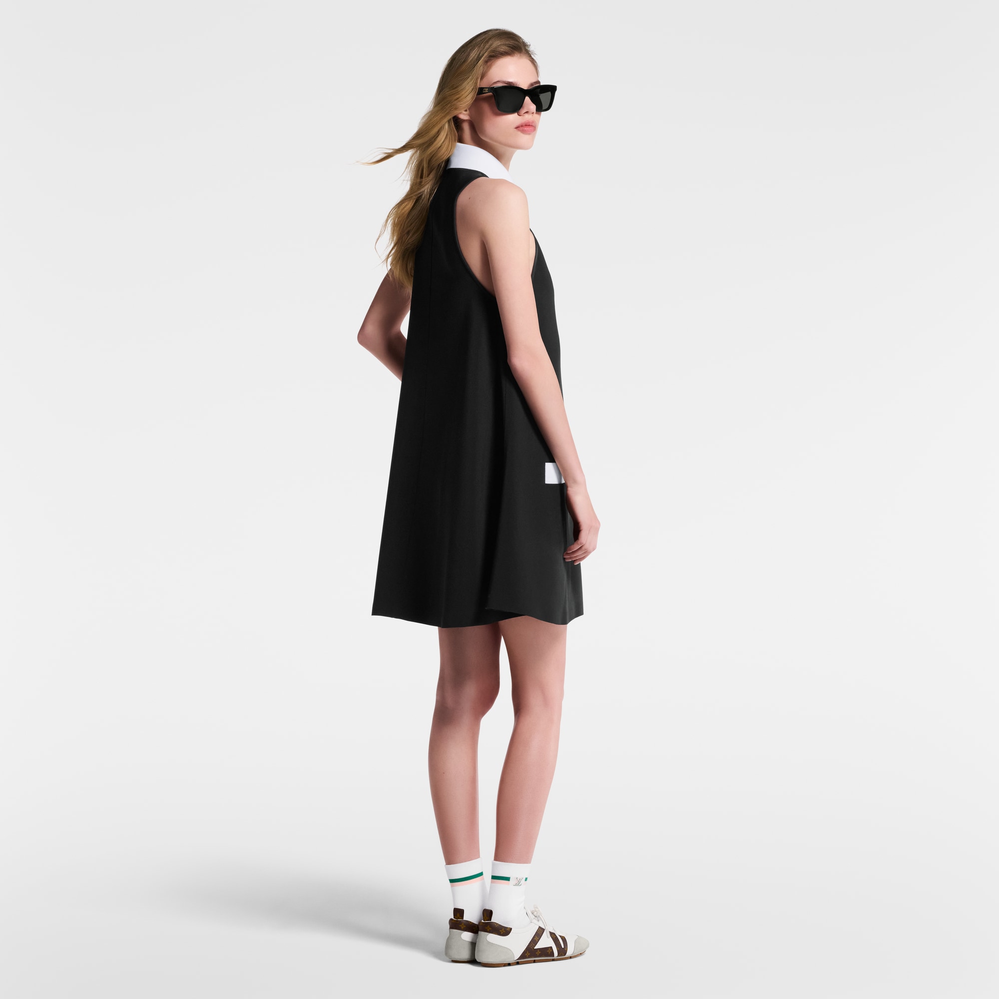 Vestido tipo polo de gabardina técnica  Mujer Prêt-à-Porter Vestidos | LOUIS VUITTON (Zoom de producto)