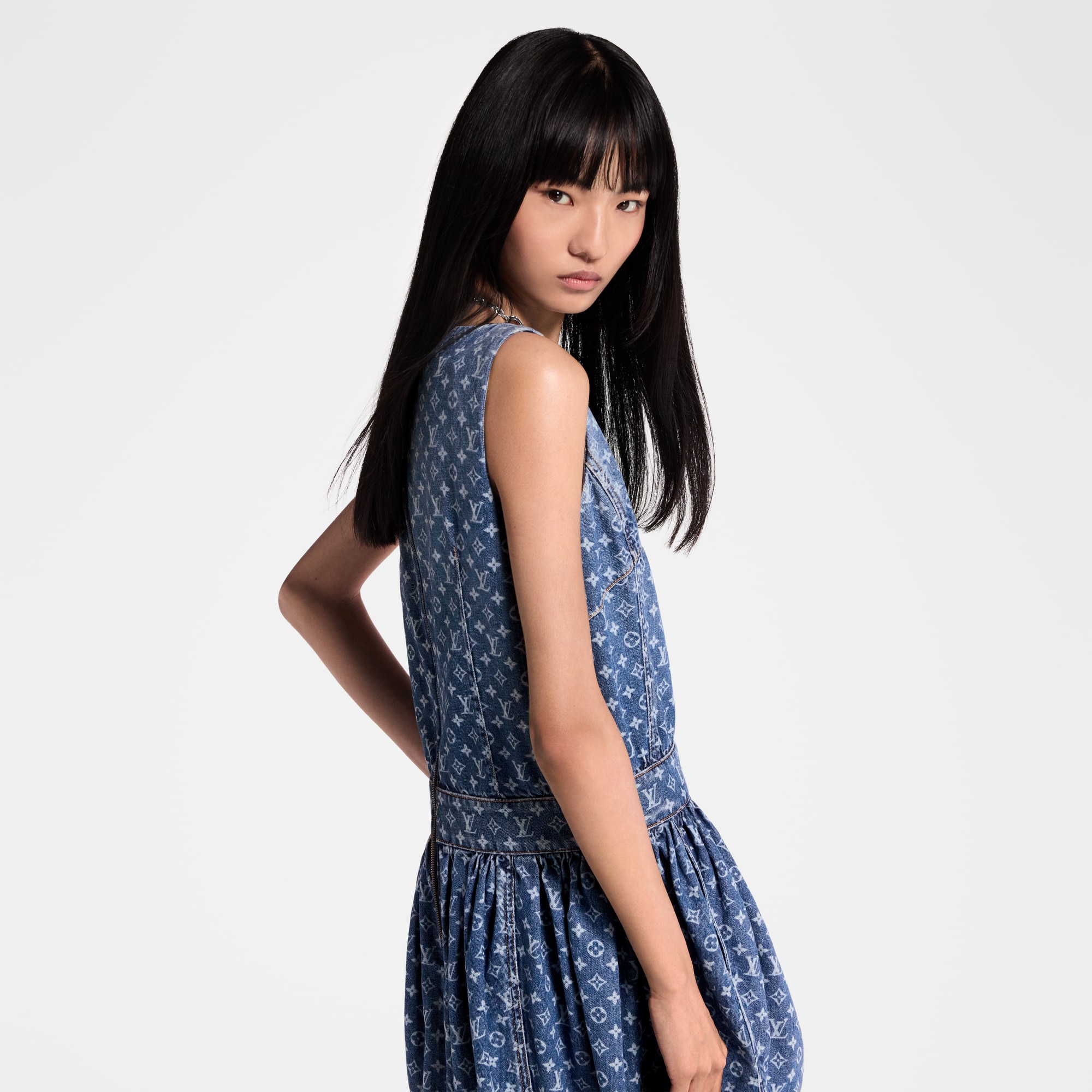 Vestido vaquero Monogram  Mujer Prêt-à-Porter Vestidos | LOUIS VUITTON (Zoom de producto)
