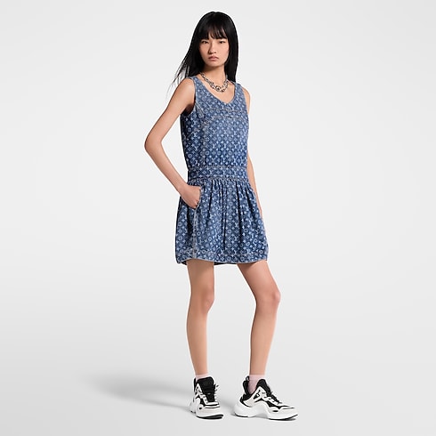 Vestido vaquero Monogram Mujer Prêt-à-Porter Vestidos | LOUIS VUITTON (Zoom de producto)