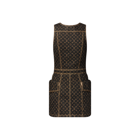 Vestido vaquero Monogram con botones Mujer Prêt-à-Porter Vestidos | LOUIS VUITTON (Zoom de producto)